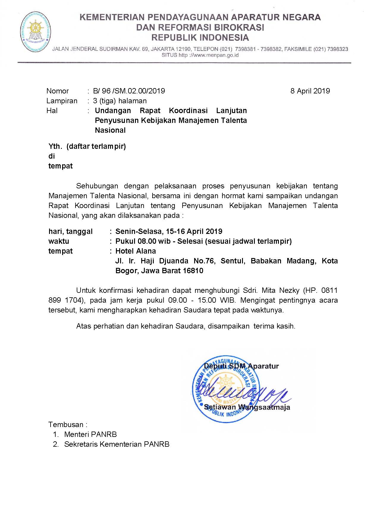 Detail Contoh Surat Undangan Rapat Kantor Nomer 6