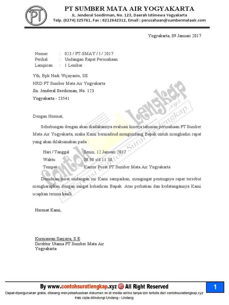 Detail Contoh Surat Undangan Rapat Kantor Nomer 51