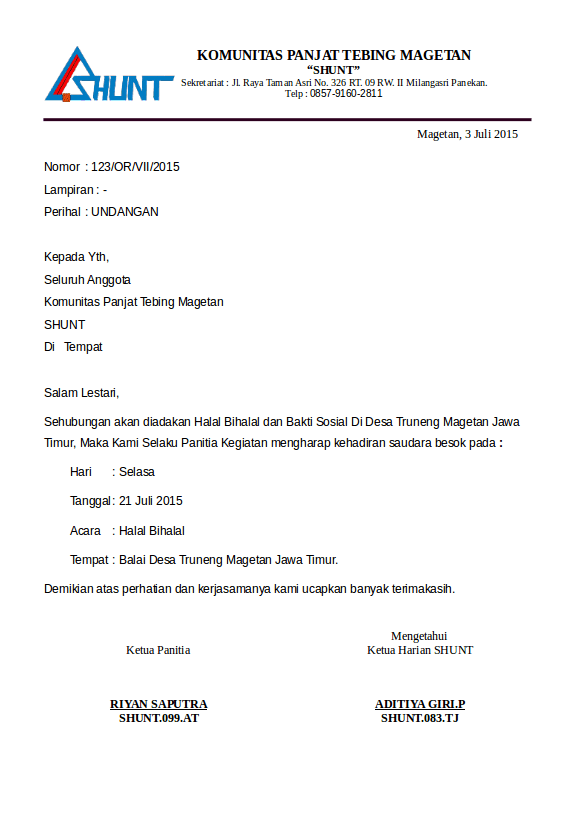 Detail Contoh Surat Undangan Rapat Kantor Nomer 7