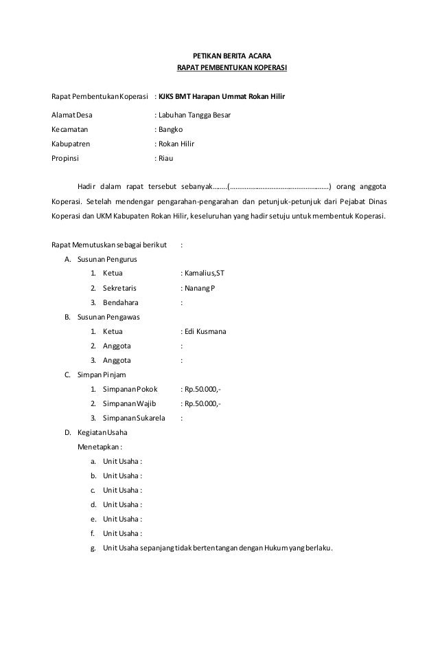 Detail Contoh Surat Undangan Rapat Koperasi Nomer 44