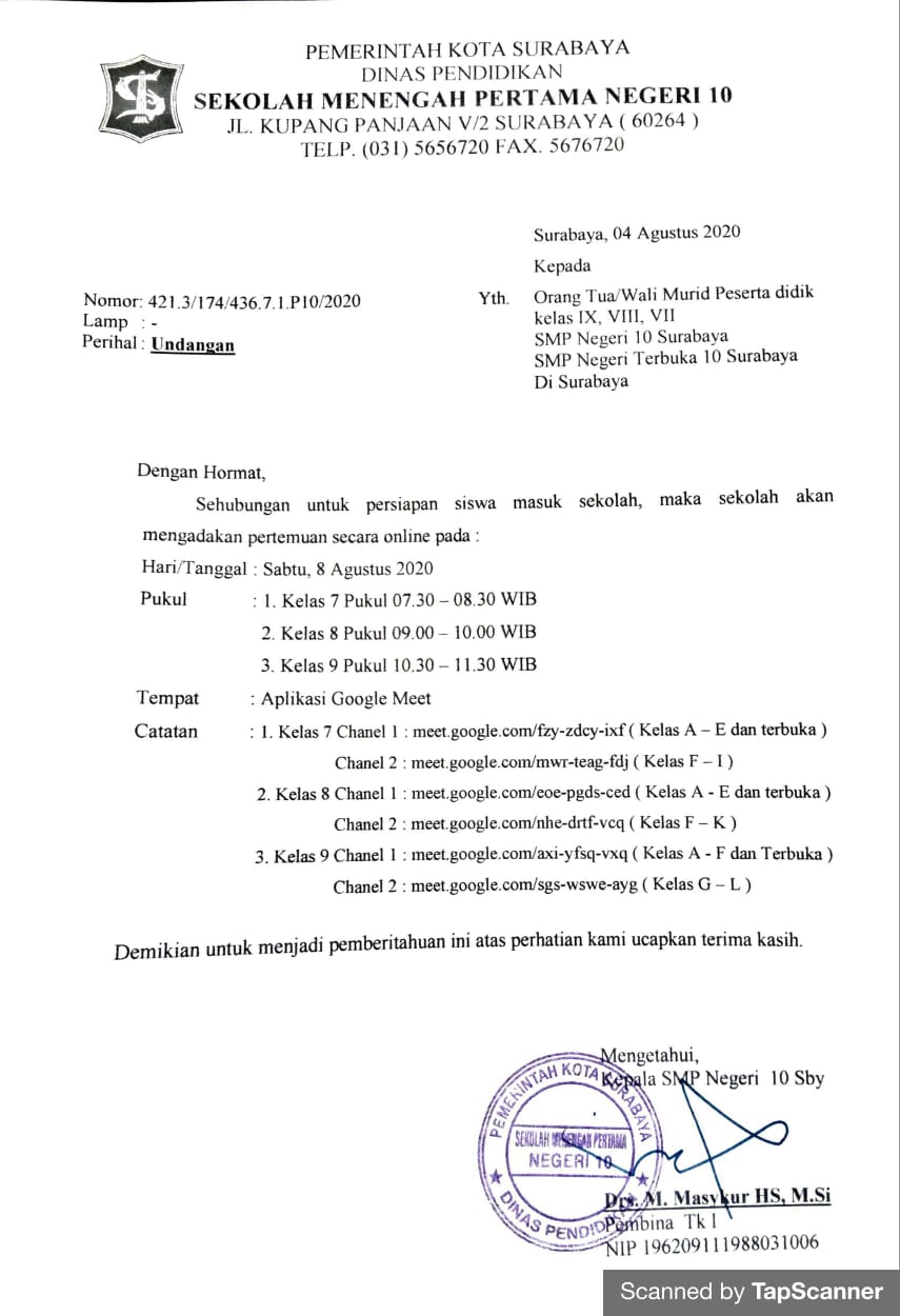 Detail Contoh Surat Undangan Rapat Orang Tua Murid Koleksi Nomer 33