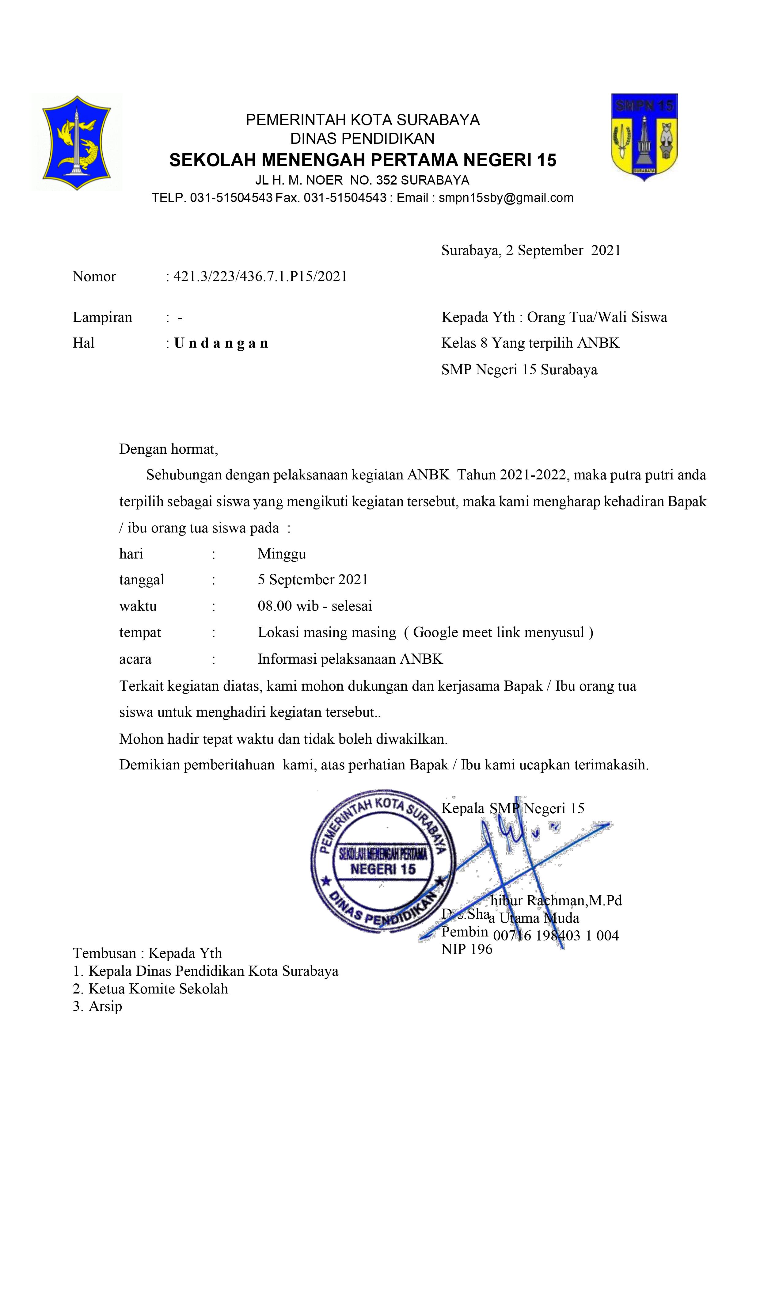 Detail Contoh Surat Undangan Rapat Orang Tua Siswa Nomer 12