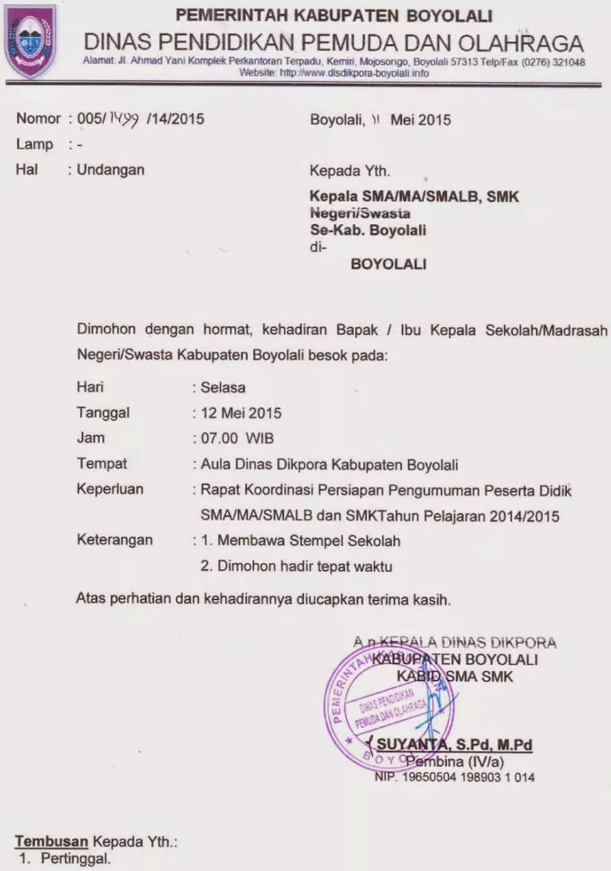 Detail Contoh Surat Undangan Rapat Organisasi Nomer 48