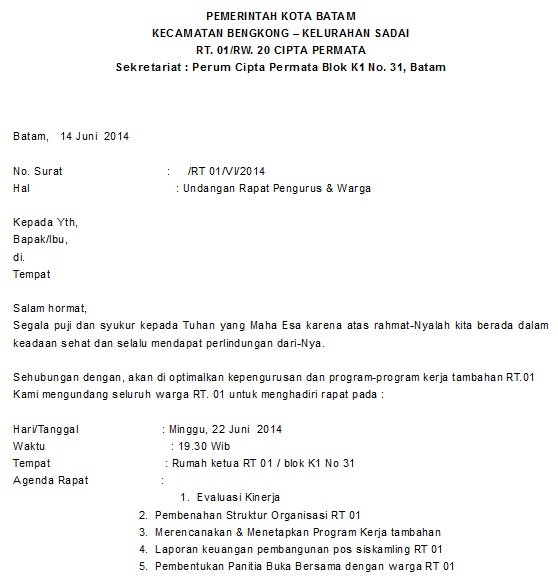Detail Contoh Surat Undangan Rapat Osis Koleksi Nomer 43