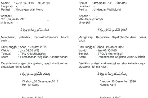 Detail Contoh Surat Undangan Rapat Pengurus Musholla Nomer 33