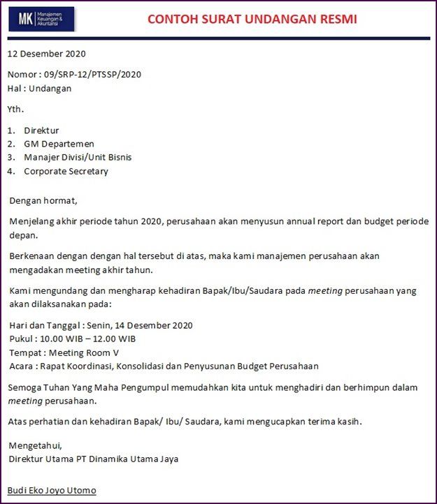 Detail Contoh Surat Undangan Rapat Perusahaan Nomer 32