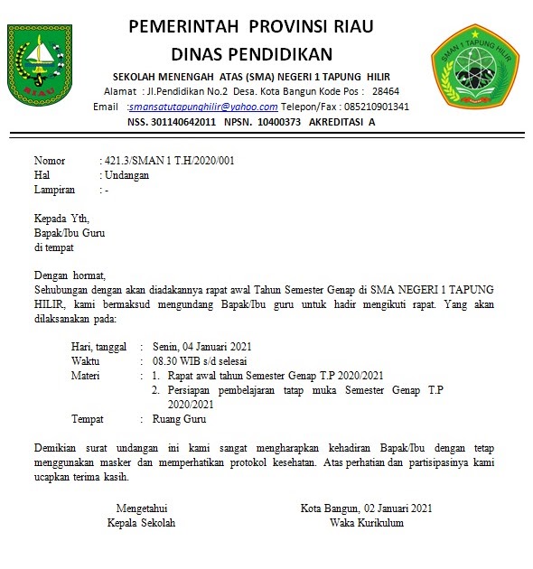 Detail Contoh Surat Undangan Rapat Resmi Doc Nomer 16