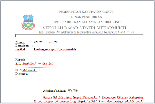 Detail Contoh Surat Undangan Rapat Sekolah Doc Nomer 56