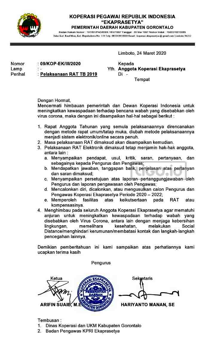 Contoh Surat Undangan Rat Koperasi - 46+ Koleksi Gambar