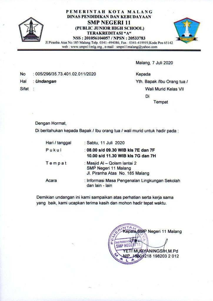 Detail Contoh Surat Undangan Resmi Nomer 6