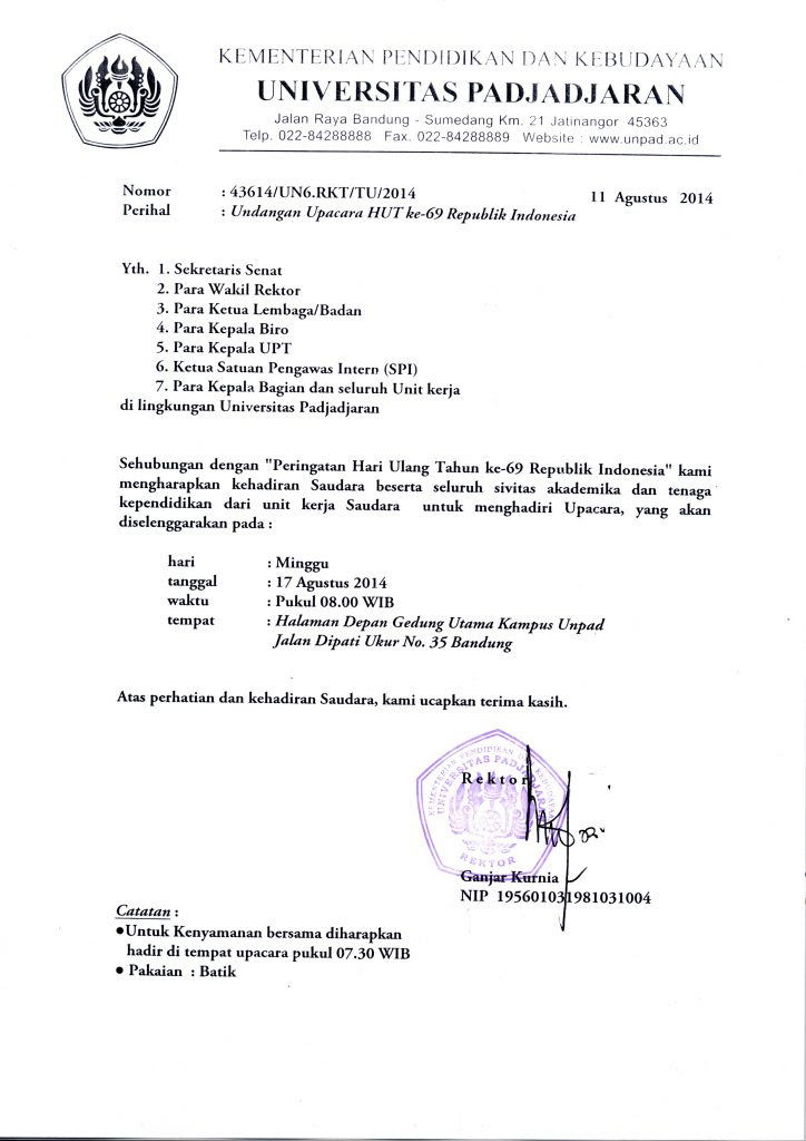 Detail Contoh Surat Undangan Resmi Acara Hut Ri Koleksi Nomer 22