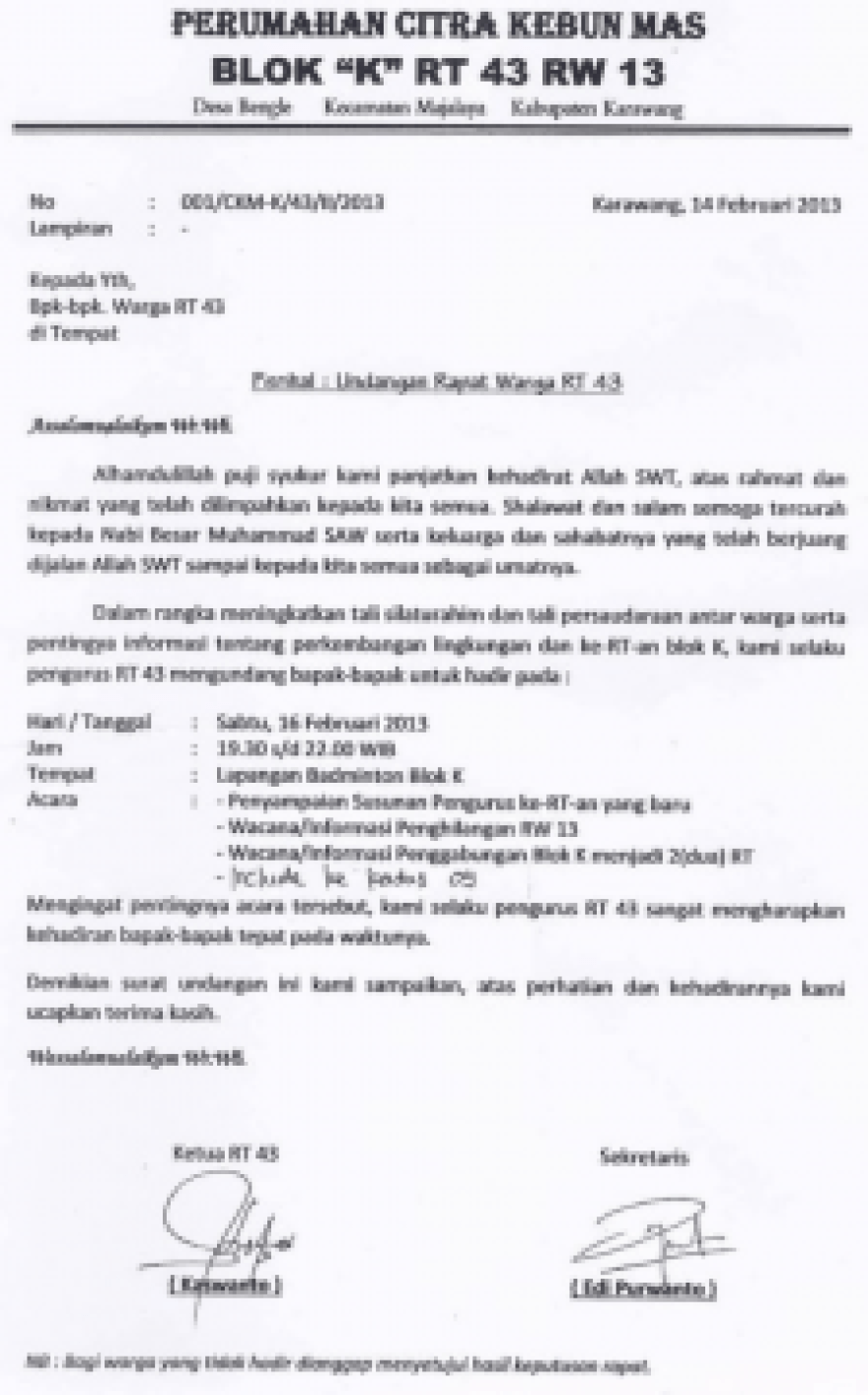 Detail Contoh Surat Undangan Resmi Dinas Nomer 54