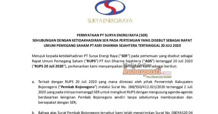 Detail Contoh Surat Undangan Rups Nomer 33