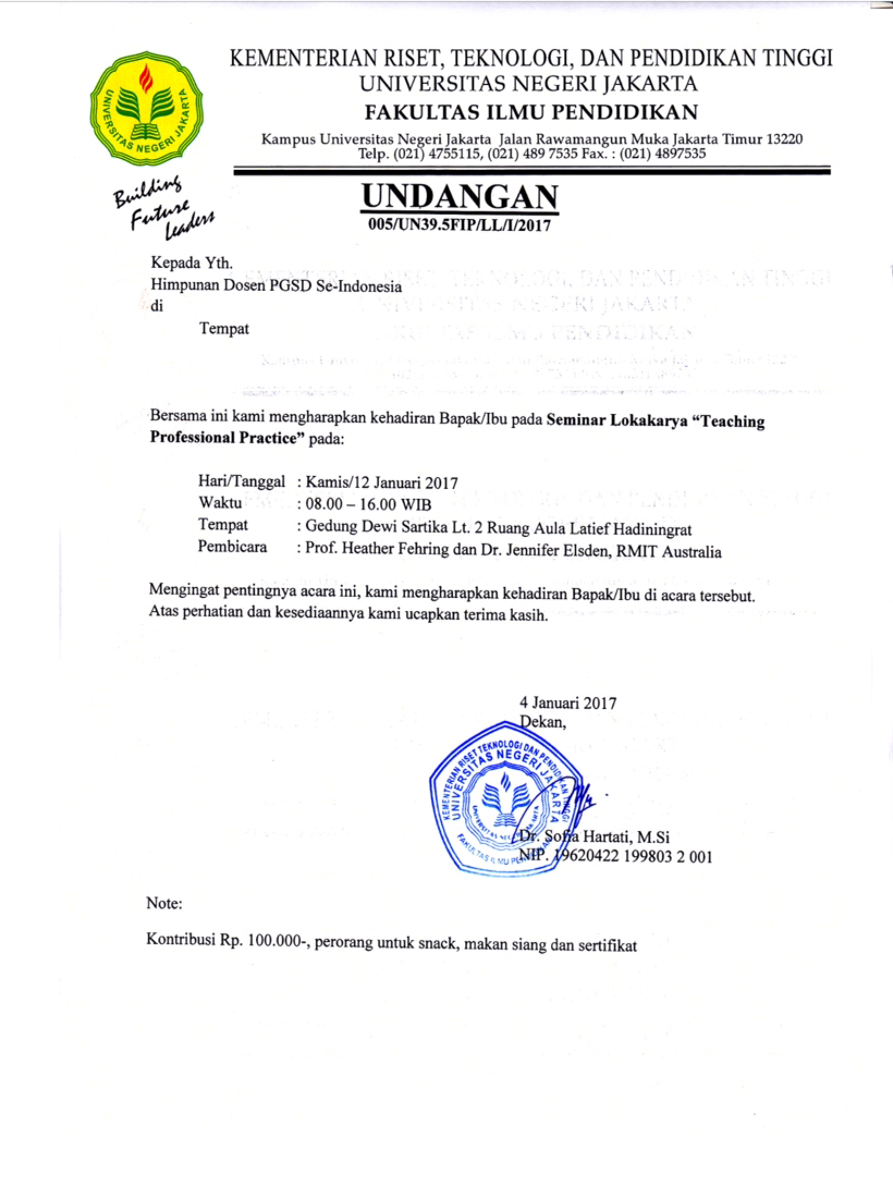 Detail Contoh Surat Undangan Seminar Resmi Nomer 20