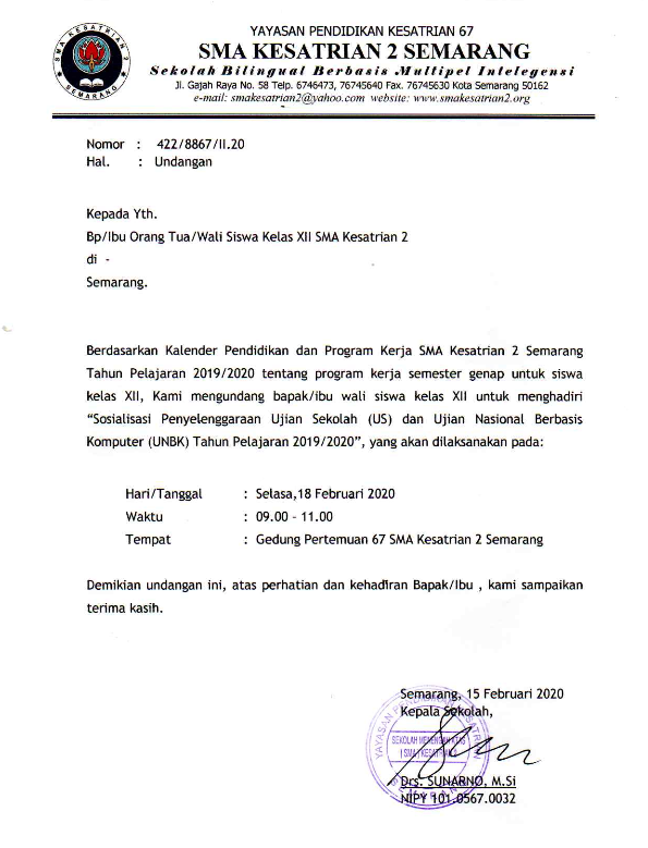 Detail Contoh Surat Undangan Sosialisasi Visi Misi Sekolah Koleksi Nomer 6