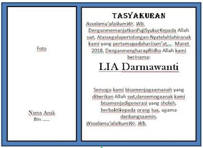 Detail Contoh Surat Undangan Syukuran Kelahiran Bayi Nomer 19