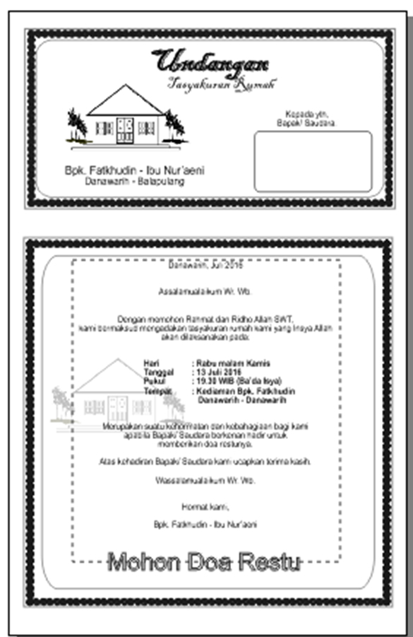 Detail Contoh Surat Undangan Syukuran Rumah Nomer 32