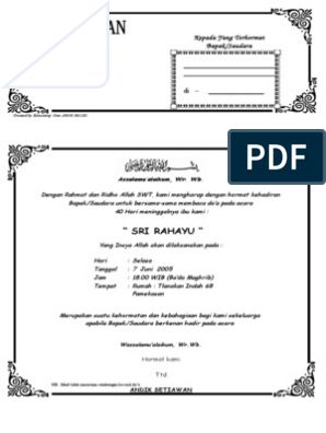 Detail Contoh Surat Undangan Tahlil Nomer 13