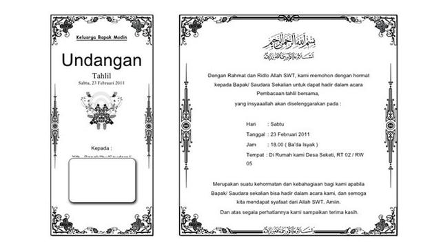 Detail Contoh Surat Undangan Tahlil Nomer 15