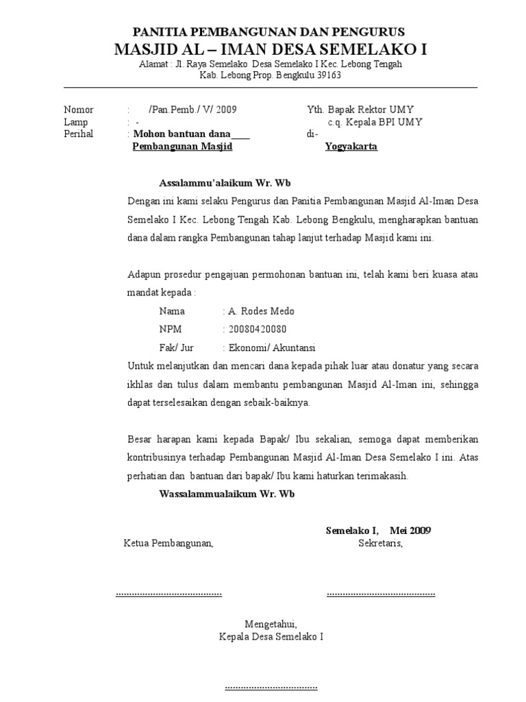 Detail Contoh Surat Undangan Takmir Masjid Koleksi Nomer 18