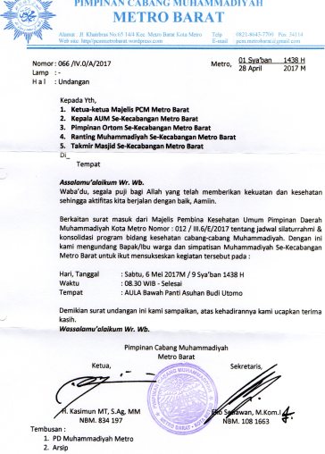 Detail Contoh Surat Undangan Takmir Masjid Nomer 41