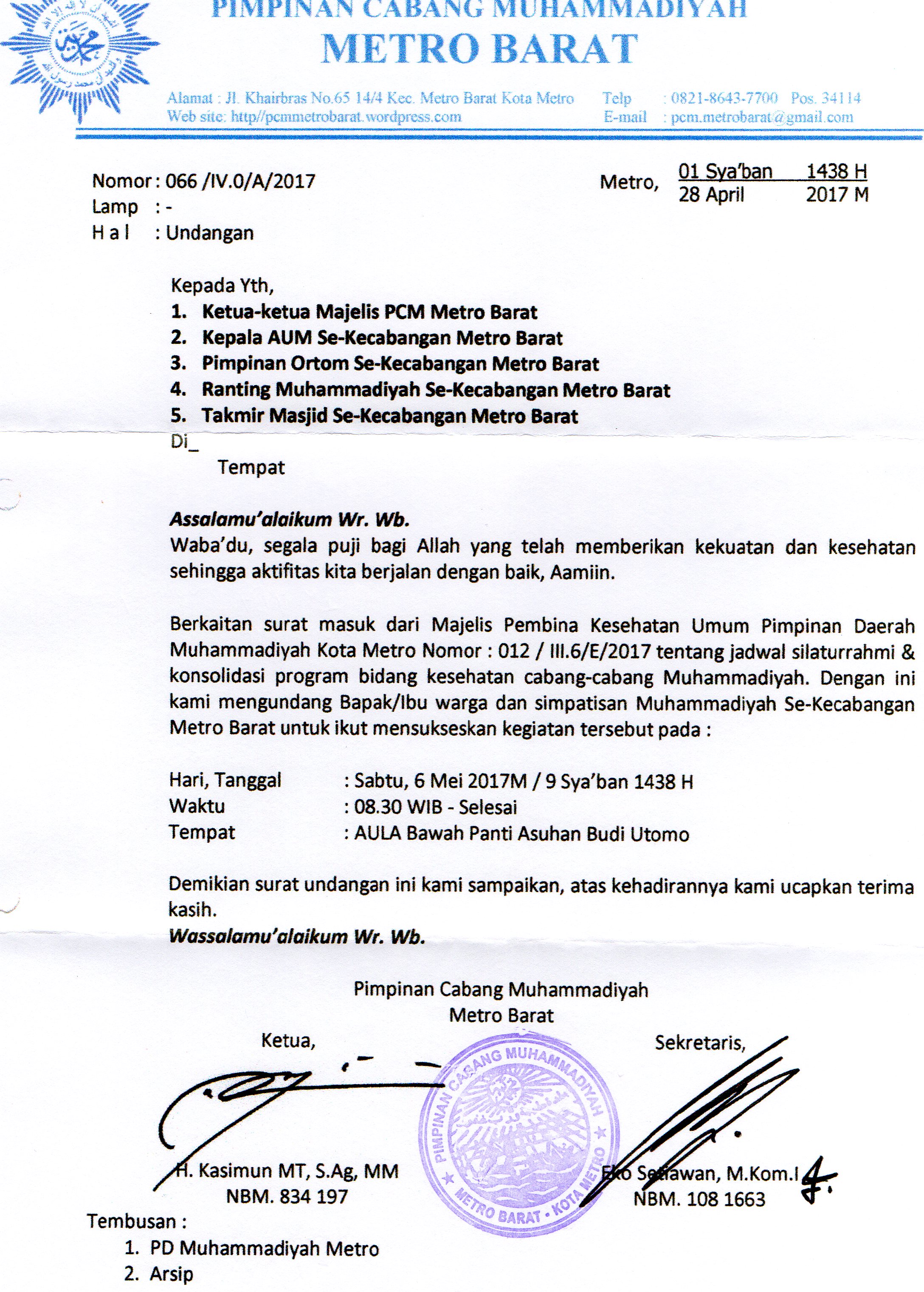 Detail Contoh Surat Undangan Takmir Masjid Nomer 48