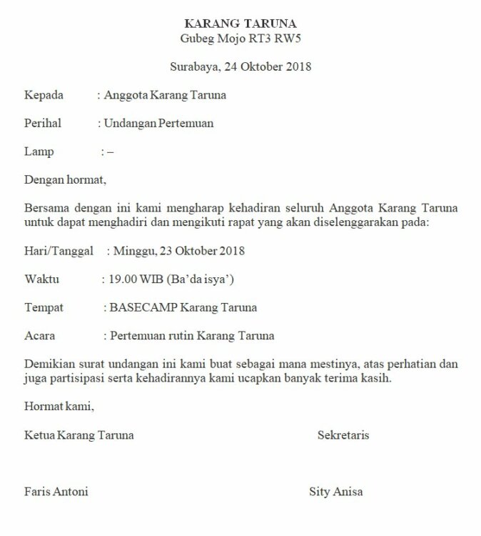Detail Contoh Surat Undangan Training Nomer 47