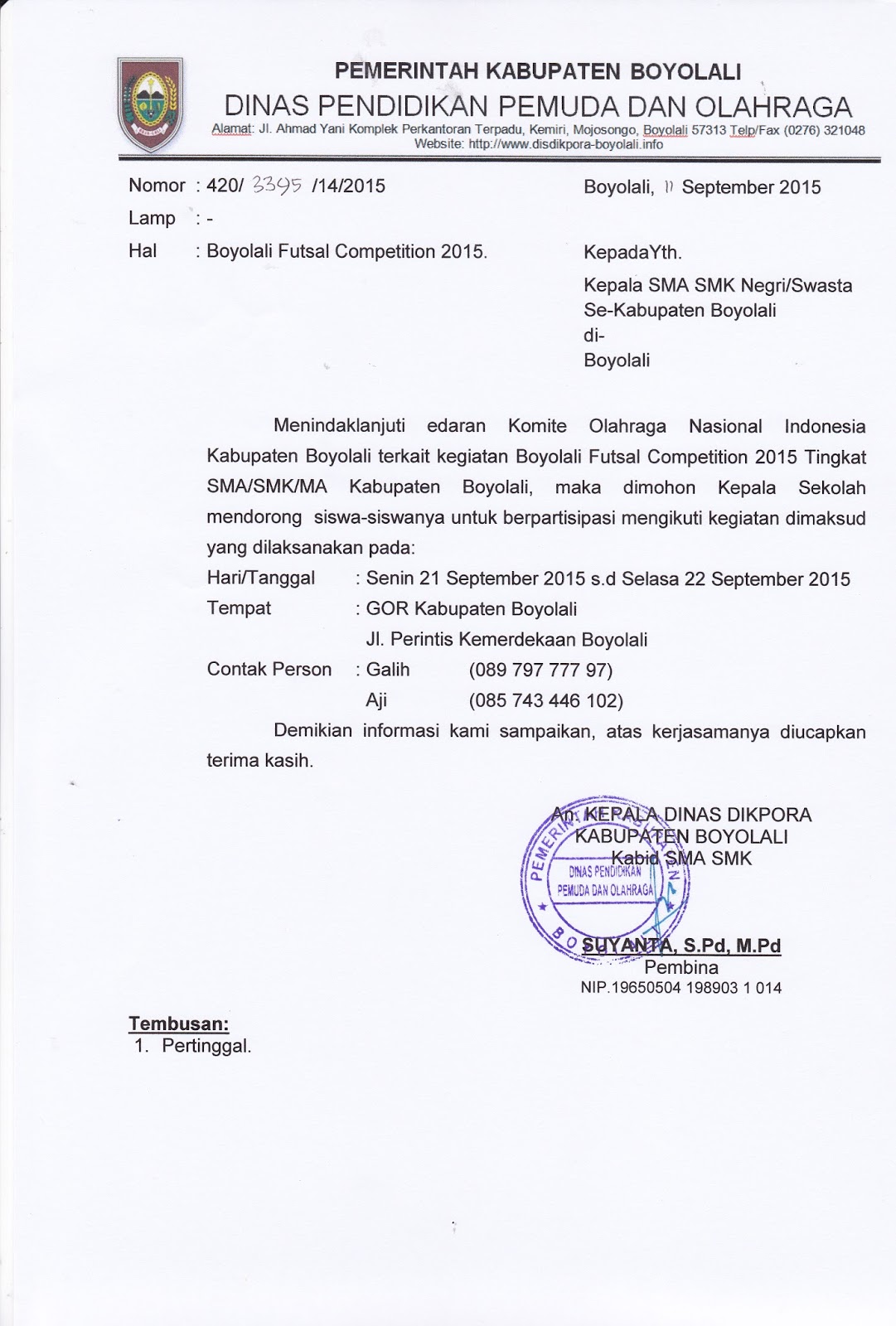 Detail Contoh Surat Undangan Turnamen Sepak Bola Koleksi Nomer 15