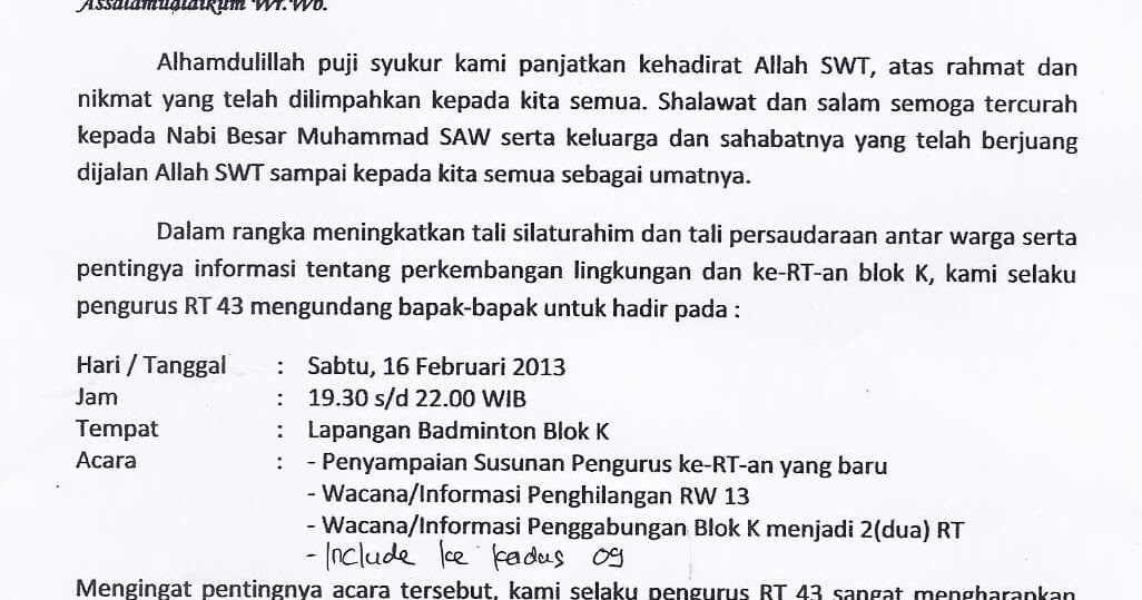 Contoh Surat Undangan Ulang Tahun Organisasi - 56+ Koleksi Gambar