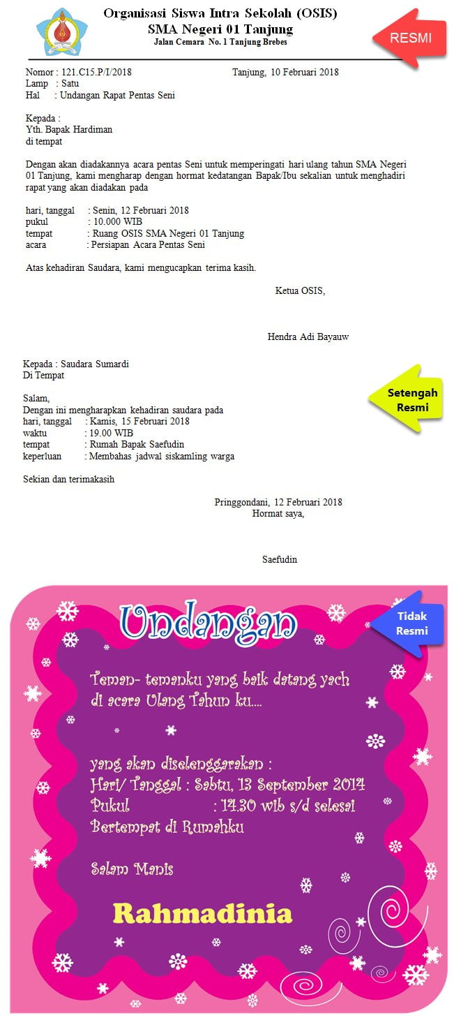 Detail Contoh Surat Undangan Ulang Tahun Organisasi Koleksi Nomer 30