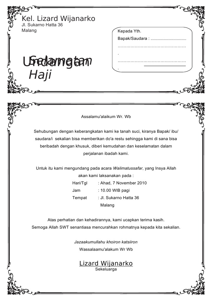 Detail Contoh Surat Undangan Umroh Nomer 20