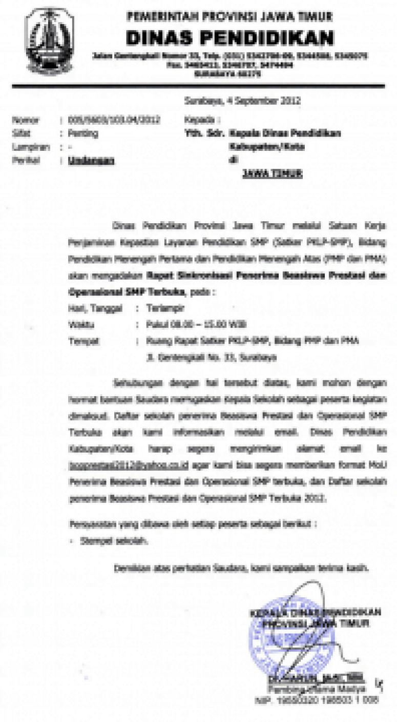 Detail Contoh Surat Undangan Untuk Bupati Nomer 37