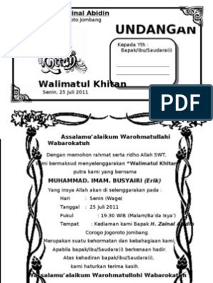 Detail Contoh Surat Undangan Walimatul Khitan Nomer 6