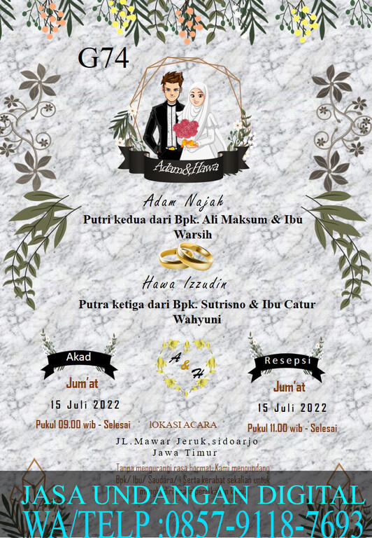 Detail Contoh Surat Undangan Walimatul Ursy Koleksi Nomer 24