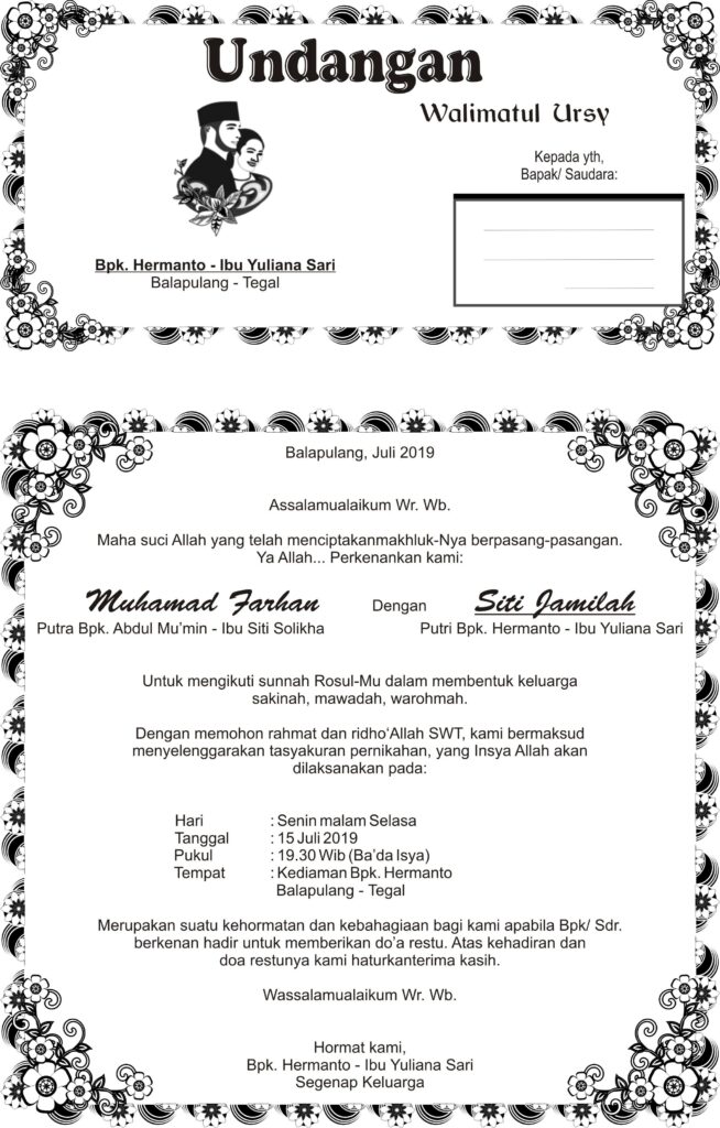 Detail Contoh Surat Undangan Walimatussafar Haji Nomer 29