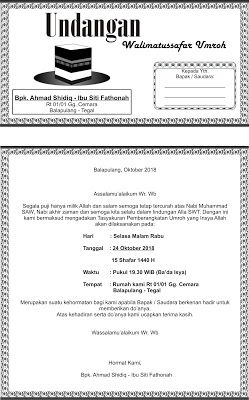 Detail Contoh Surat Undangan Walimatussafar Haji Nomer 37