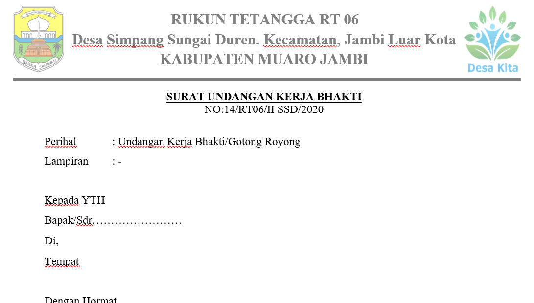 Detail Contoh Surat Undangan Warga Nomer 43