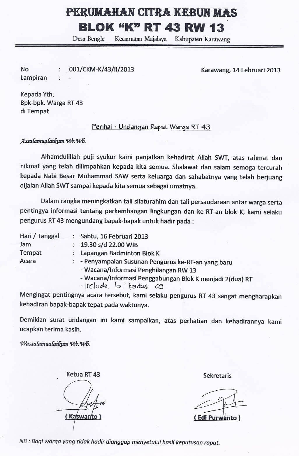 Detail Contoh Surat Undangan Yang Benar Nomer 11