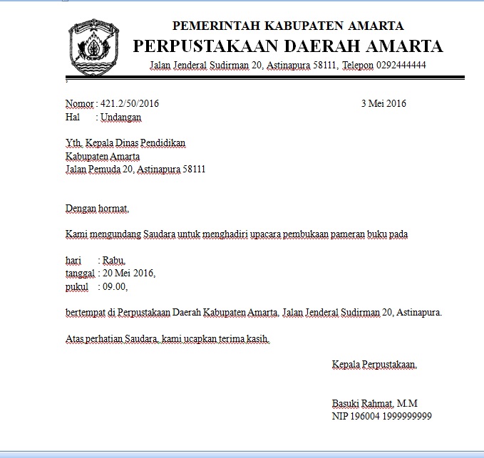 Detail Contoh Surat Undangan Yang Benar Nomer 49