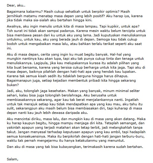 Detail Contoh Surat Untuk Diri Sendiri Nomer 4