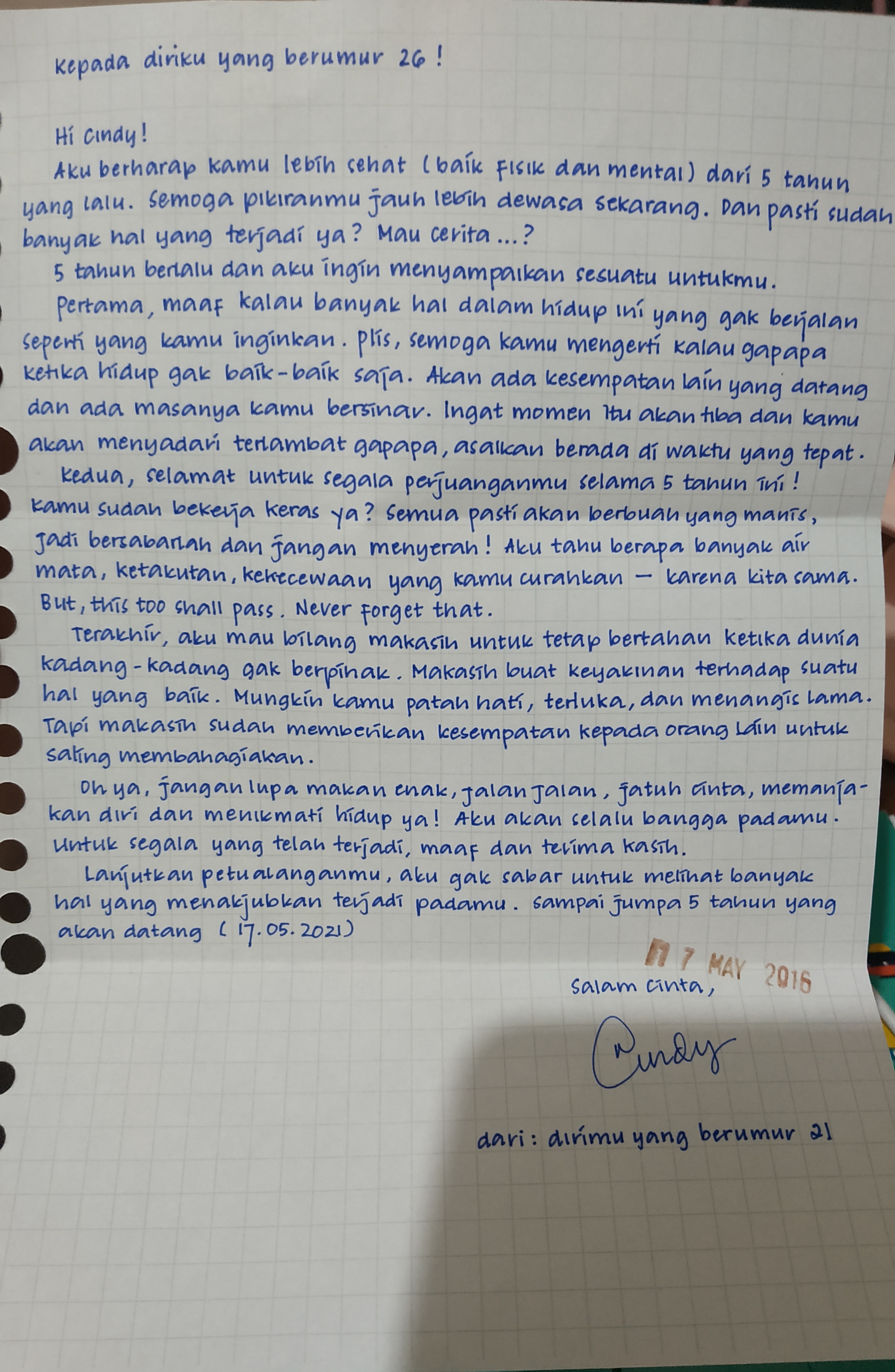 Detail Contoh Surat Untuk Diri Sendiri Nomer 9