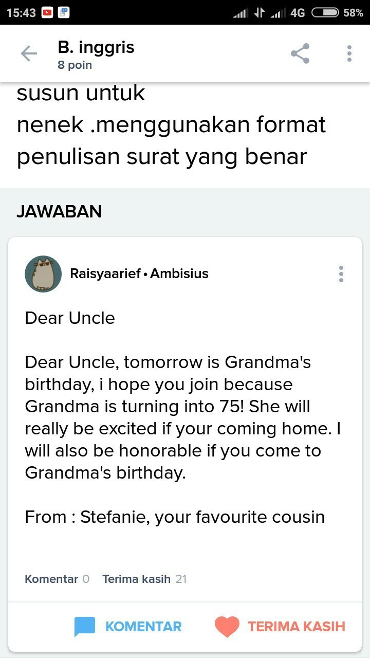 Detail Contoh Surat Untuk Nenek Nomer 37