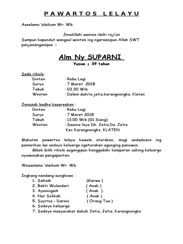 Detail Contoh Surat Untuk Teman Dalam Bahasa Jawa Nomer 56