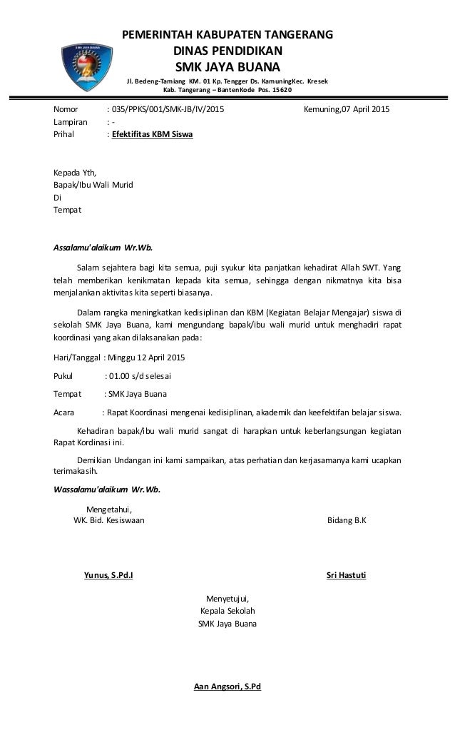 Detail Contoh Surat Untuk Wali Murid Nomer 7