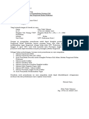 Detail Contoh Surat Usulan Jabatan Nomer 3