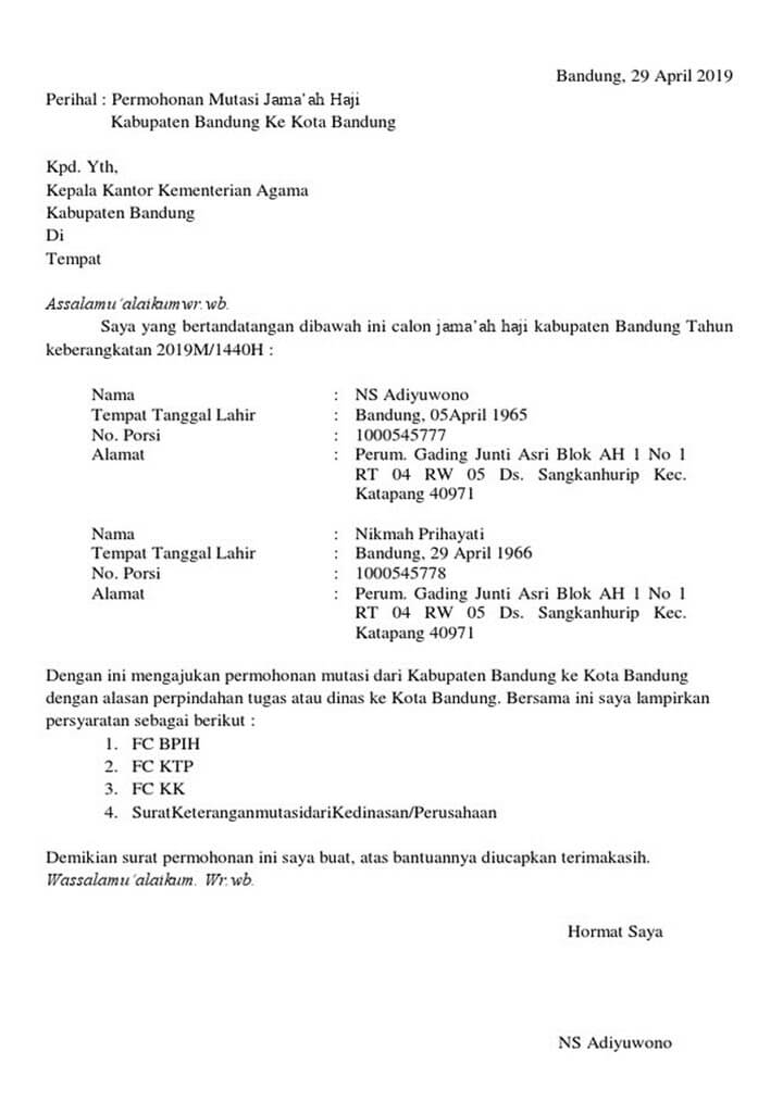 Detail Contoh Surat Usulan Jabatan Struktural Nomer 23