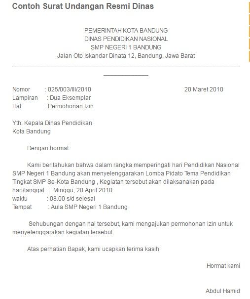 Detail Contoh Surat Yang Baik Dan Benar Nomer 11