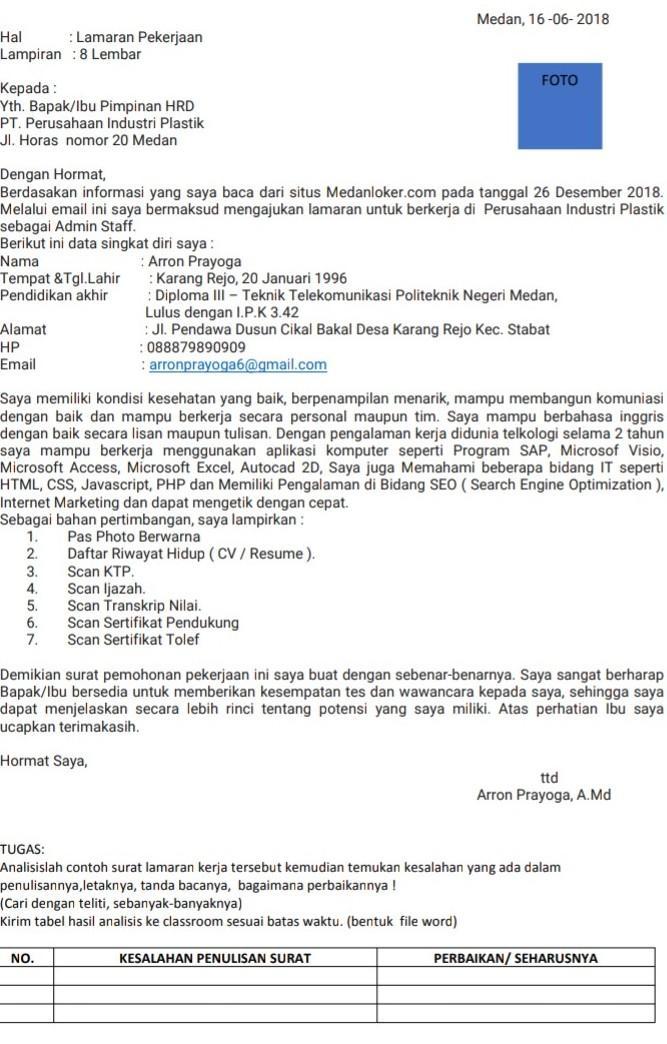 Detail Contoh Surat Yang Salah Nomer 41