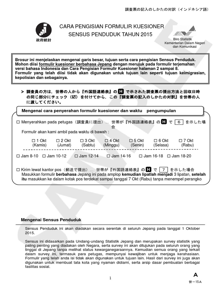 Detail Contoh Survei Penduduk Nomer 46