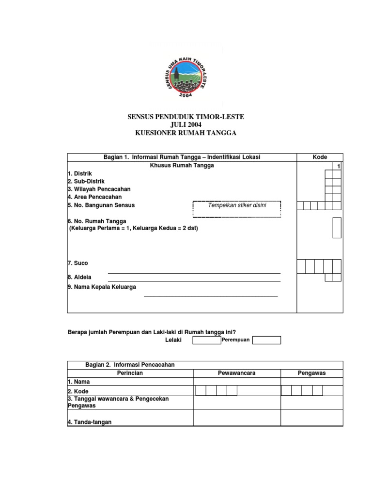 Detail Contoh Survei Penduduk Nomer 48